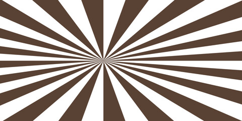Fototapete - Coffee and white sunburst abstract background. Funky ray elements with Classic vintage rays design. Wavy shapes fluid sense of motion and distortion, with retro and psychedelic.