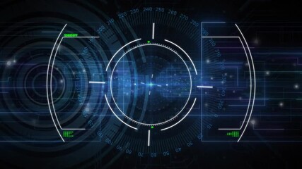 Poster - Small glowing dot appearing initiating HUD reticle forming pulsing green indicator visualizing scan
