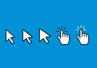 Aufkleber - A Collection of Digital Cursor Icons Representing User Interface Interaction and Navigation Through Computer Systems