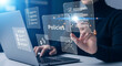 © MUHAMMAD - Business Professional Reviewing Virtual Document Interface