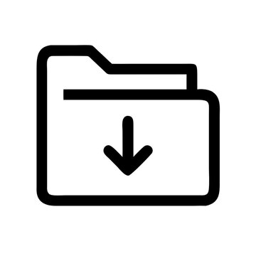Download Folder Icon Vector Illustration