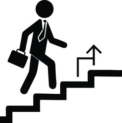 Fototapete - Bold black outline vector of a young professional person isolated on transparent background
