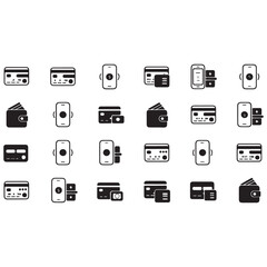 Poster - Business and finance vector icon set for web, mobile, and internet design