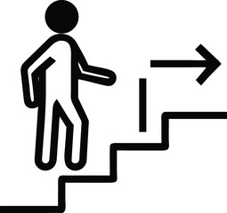 Poster - Illustration of a person reaching a midpoint on a journey or task isolated on transparent background