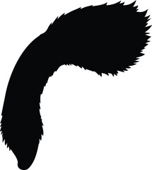 Fototapete - A single black filled silhouette vector icon of a simple shape isolated on transparent background
