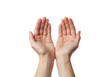 © nasima0204 - Two open hands palms up gesture offering or receiving isolated on transparent background