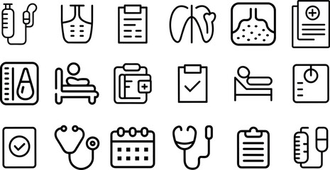 health care line icons set, vector illustration