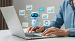 © Nimra - 'Financial Data Analysis with Digital Charts, Graphs, and Business Growth Indicators on Laptop'