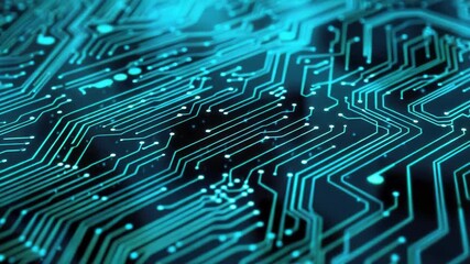 Poster - A detailed view of a computer circuit board with various components and wires