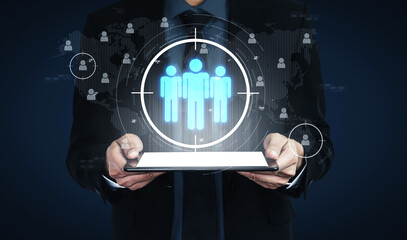 Poster - Target audience analysis enhances marketing with segmentation, smart profiling, and personalized strategies for improved audience targeting and campaign efficiency. Vouch