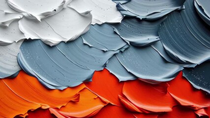 Poster - Vibrant layers of paint create a mesmerizing texture in a warm color palette evoking creativity and artistic expression