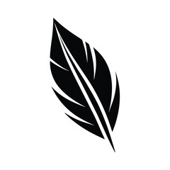 Poster - Minimalist feather logo graphic design element vector
