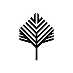 Poster - Minimalist geometric tree logo graphic nature