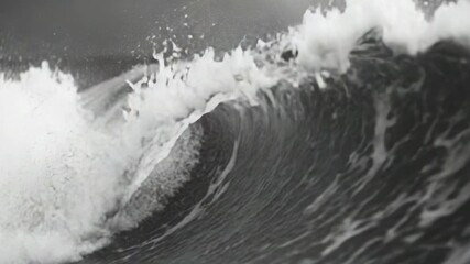 Poster - A monochrome image of a wave
