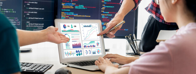 Poster - Business data dashboard provide brisk business intelligence analytic for marketing strategy planning