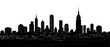 © Artem - New York City skyline in a black silhouette style