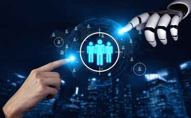 Poster - AI identifies target audiences with smart segmentation and virtual assistants, enabling precise, personalized marketing strategies. Vouch