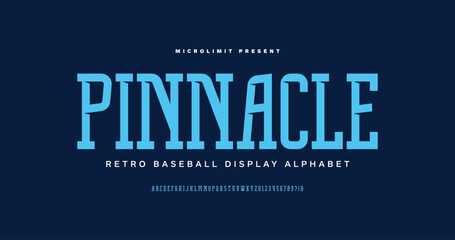 Poster - Pinnacle: a strong varsity-style sport font with digital edge. Combines classic college letterforms with tech vibes, ideal for movie logos, sports branding, and urban-style visuals