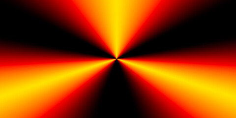 Poster - Abstract background with gradient rays from the center. Radiation. orange and black gradient. banner. bright colors.