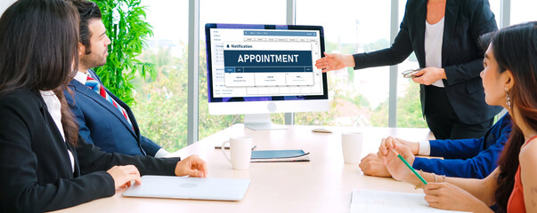 Fototapete - Online applointment booking calendar for modish regristration on the internet website