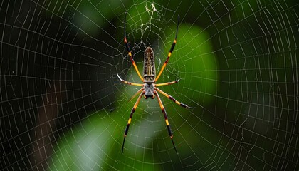 Spider in intricate web