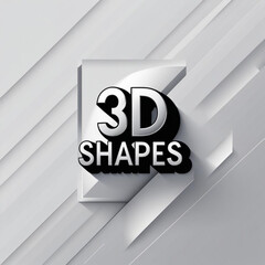 Aufkleber - Three dimensional shapes graphic design with layered gray pattern in the background illustration concept