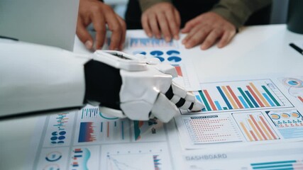 Poster - Business analysts utilize AI-powered market insights to shape effective strategic plans, strengthening collaboration and refining marketing decisions. Noogenesis AI