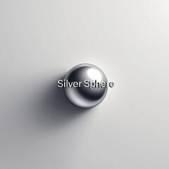 Leinwandbilder - Metallic sphere casting shadow on a plain surface with subtle gradient illumination and reflections shown