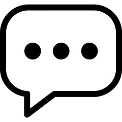 Poster - Comment bubble outline icon vector