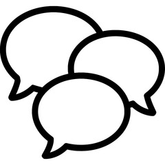 Aufkleber - Group chat outline icon vector
