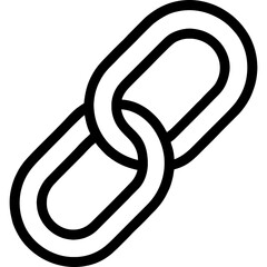 Poster - Link chain outline icon vector