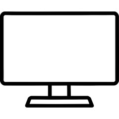 Fototapete - Television screen outline icon vector