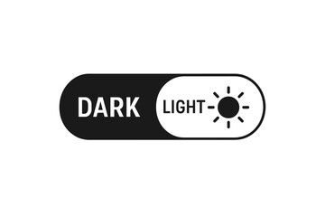 Poster - Dark Mode and Light Mode Toggle Switch Vector, Black and White UI Button, Day and Night Interface Icon, Sun and Moon Symbol for App, UX, Website, Transparent Background, Minimal Design