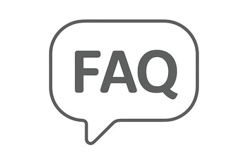 Poster - FAQ speech bubble symbol. Frequently asked questions icon. Help and support sign for web. Customer service communication element. Vector illustration for website or mobile app.