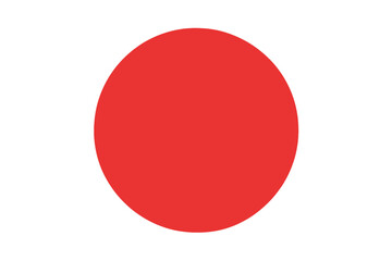 Fototapete - Bold Red Circle on Clean White Background – Minimalist Icon, Geometric Abstract Design, Isolated Transparent Vector for Infographic, Logo, Poster, Banner, Template, and Graphic Elements