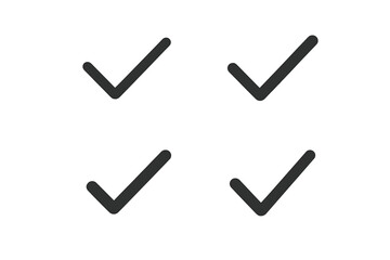 Fototapete - Check mark icon set. Tick symbol collection. Yes, correct, approve, and vote signs. Simple flat vector illustration for web design, ui, ux, and mobile apps. Confirmed.