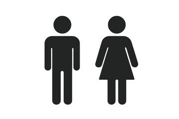 Fototapete - Man and woman icon vector. Male and female gender symbol. People pictogram for user profile, website, mobile app. Restroom or toilet sign. Gentleman and lady silhouette set.