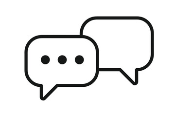 Poster - Message bubbles icon vector illustration. Chat, communication, conversation concept. Dialogue, talk, and comment symbol for a social media app. Support or feedback graphic.