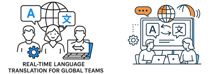 Aufkleber - Real time language translation tools helping global teams collaborate effectively