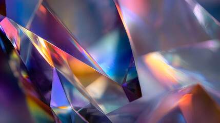 Poster - Abstract Light Refractions with Colorful Patterns and Glass Effect, Modern Art Concept