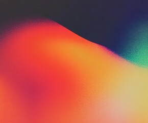 Fototapete - Abstract colorful gradient with grainy texture and smooth curve. Modern dark wave across vibrant light. Digital background for design elements.