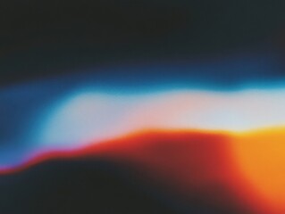 Fototapete - Blurred aurora effect. Northern lights glow with blue and orange. Abstract light overlay for design element, background, and texture.