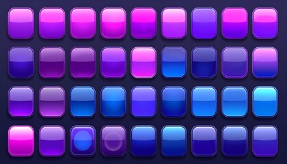 colorful glossy button collection