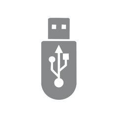 Poster - Universal Serial Bus Flash Drive Icon, Electronic Storage Device Symbol, Computing Technologies