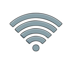 Poster - Stylized WiFi Signal Indicator Illustrating Connectivity and Wireless Communication