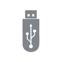 Poster - Flash Memory Drive Icon Simple Vector Illustration for Data Storage and Information Technology Systems