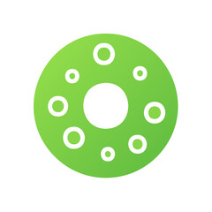 Poster - Green Circle Design with White Round Shapes Gradient Graphic