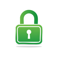 Poster - Green Padlock Icon, Security Concept, Data Protection, Privacy Symbol, Internet Safety, Lock Illustration, Digital Security, Keyhole
