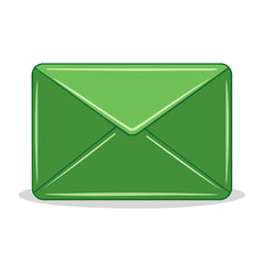 Poster - Closed Green Envelope Illustration, Postal Mailing Delivery Symbol, Correspondence