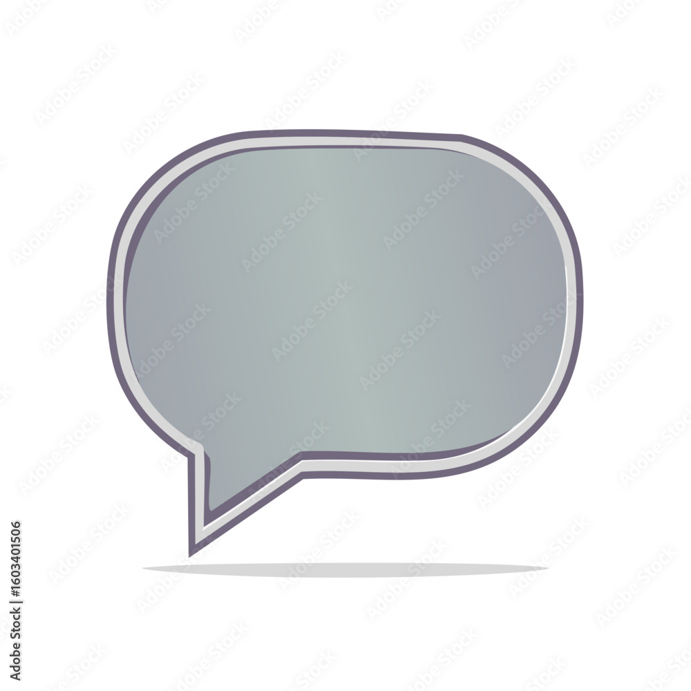 Speech Bubble Design: Modern Message Icon for Communication Concepts